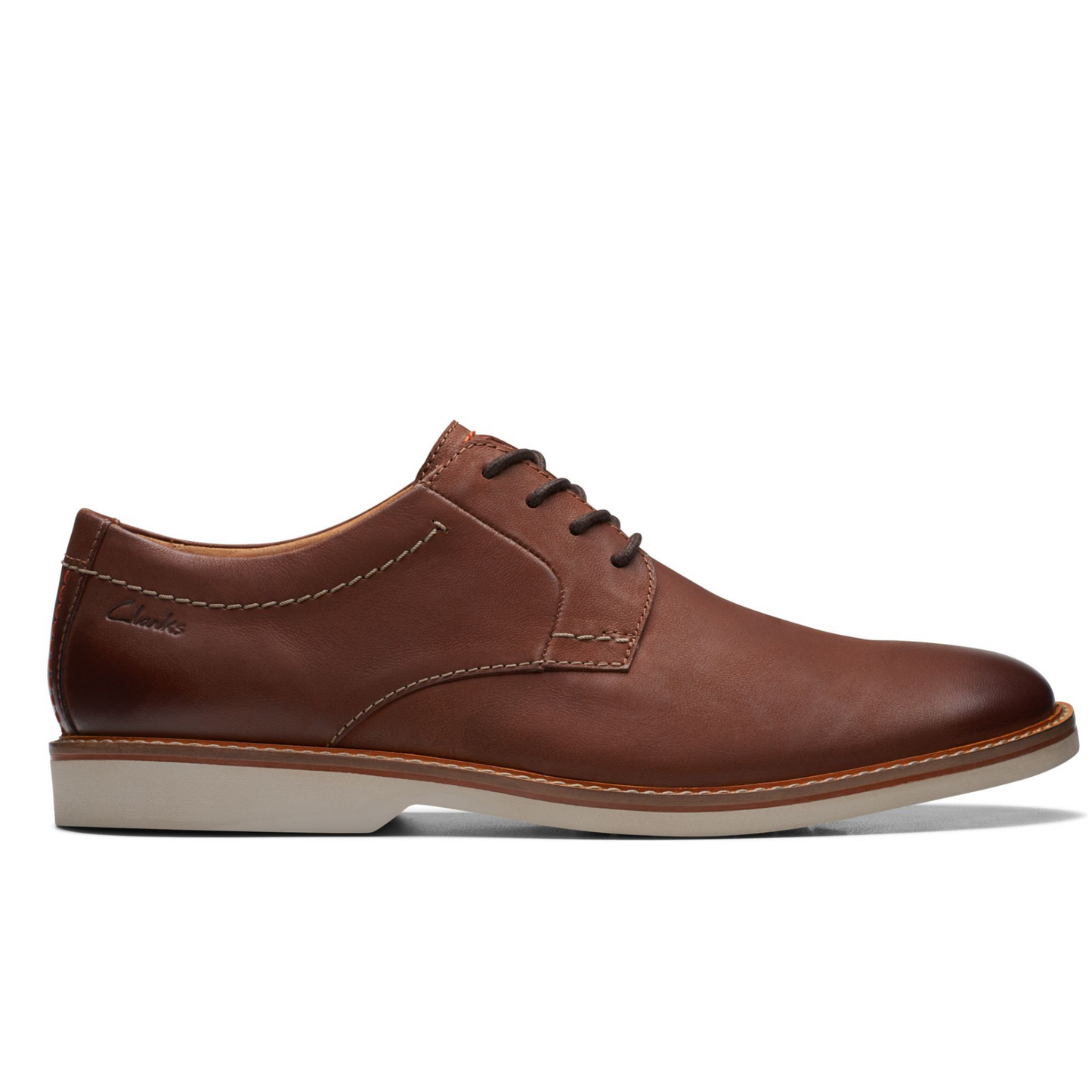 Clarks Atticus LT Leather Lace Men's Shoe - Dark Tan Leather