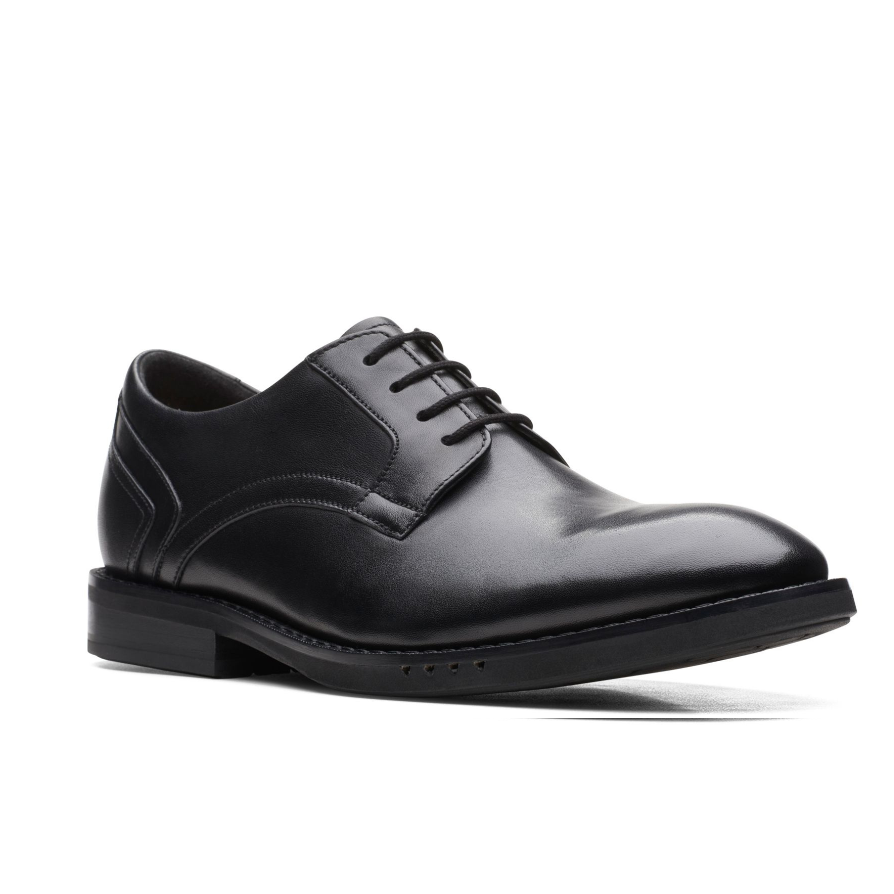 Clarks 1825 Leather Men\'s Black Dress Shoes Lace Up Sz 10 Derby Men main image 4