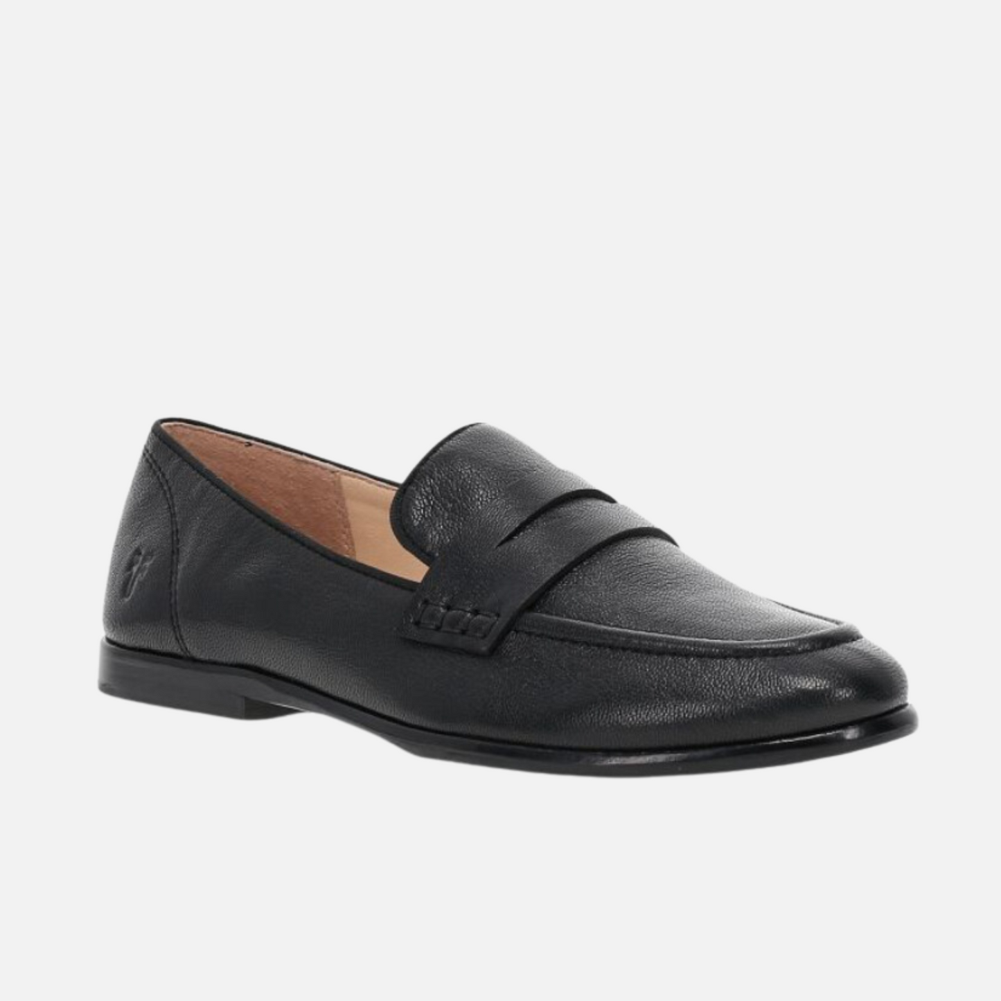 This women's black leather loafer from Frye is available to shop at Harbour Thread.