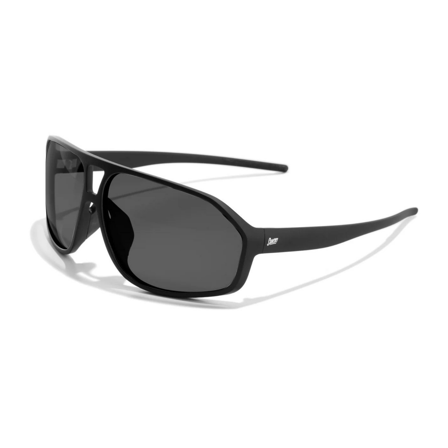 Side view of the Black Slate Velo Sunglasses by Sunski