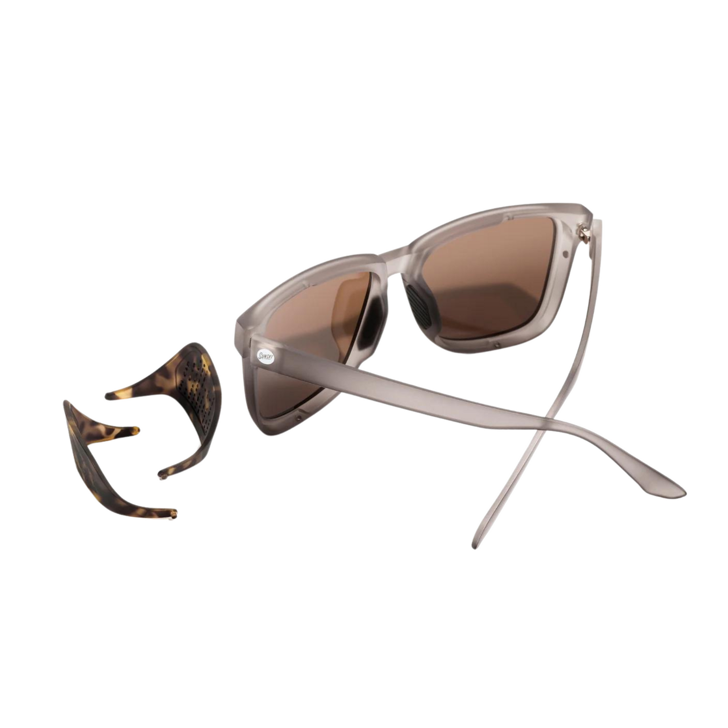 Back view of the Mist Amber Couloir Sunglasses by Sunski