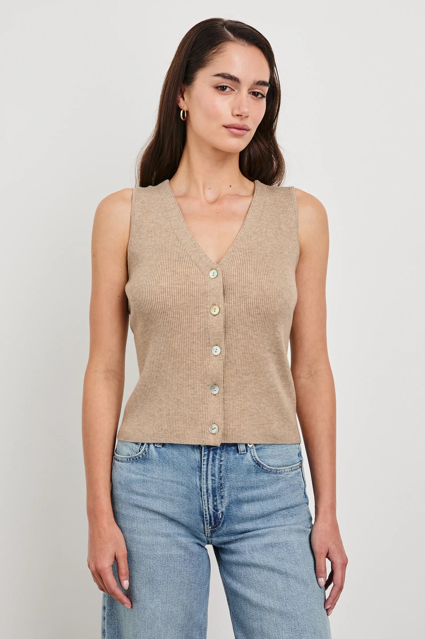 The Rails Rosa Vest in the color Oatmeal