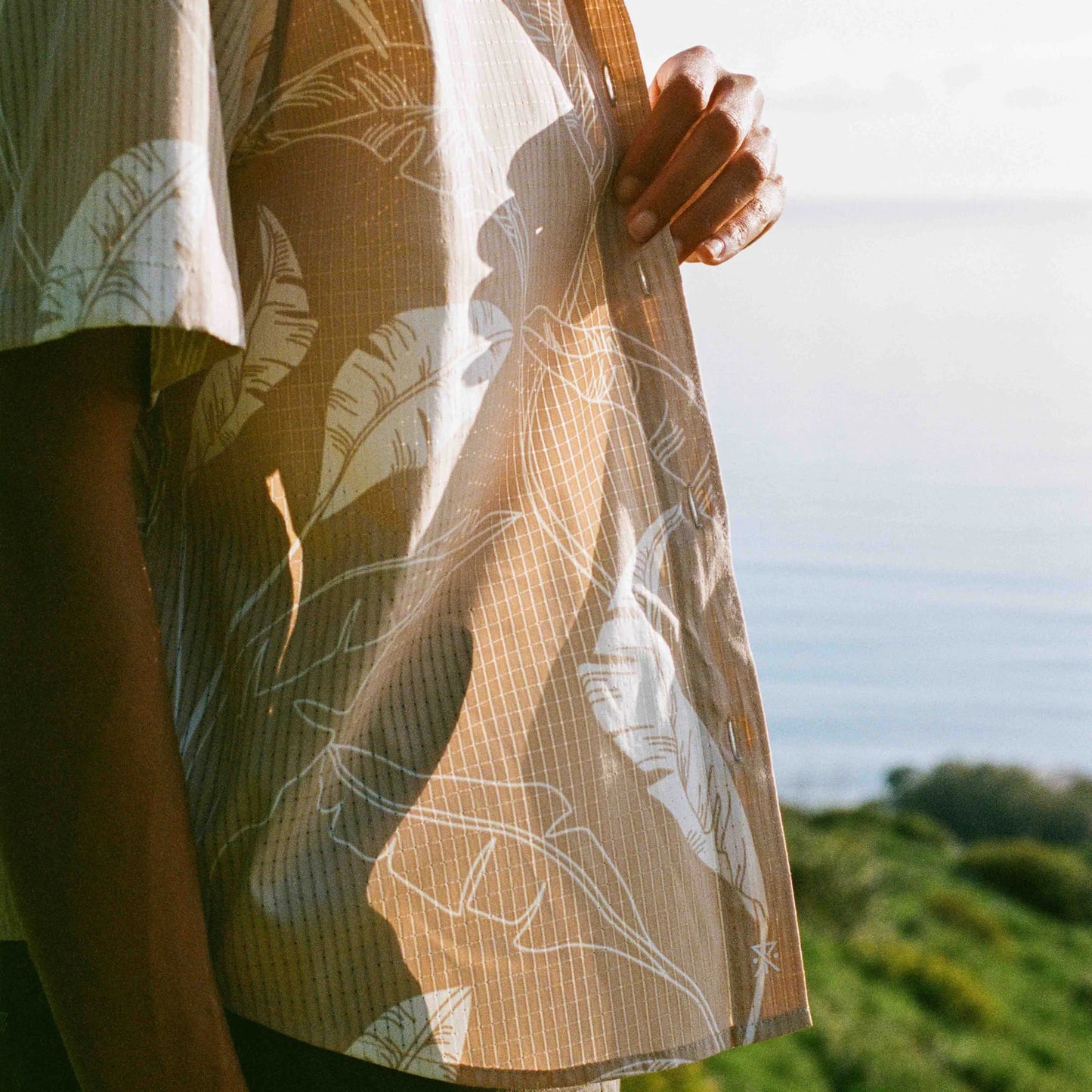 The Roark Women's Bless Up Breathable Stretch Shirt at Harbour Thread helps retain a cool temperature with moisture-wicking quick-dry fabric.