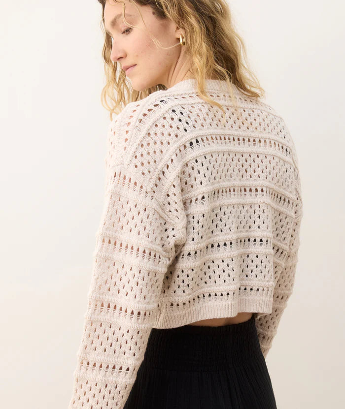The Marine Layer Anacapa Cardigan offers a soft knit with a cropped silhouette