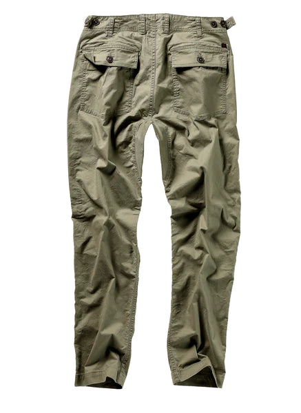 Back view of Relwen's Canvas Supply Pant in the color Olive Drab