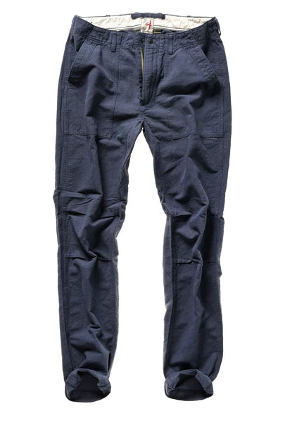 Shop the Navy Blue Cotton Linen Supply Pant by Relwen at Harbour Thread