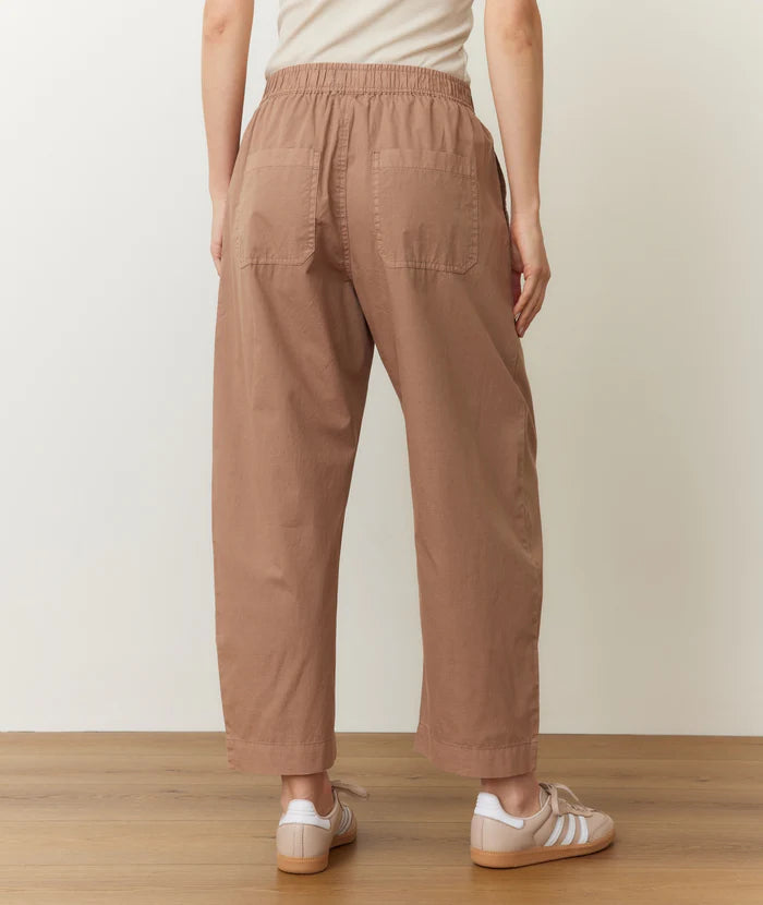soft and lightweight cropped barrel pants