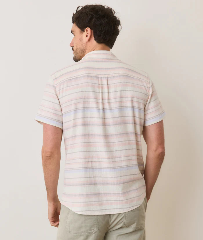 Short sleeve striped button down shirt from Marine Layer