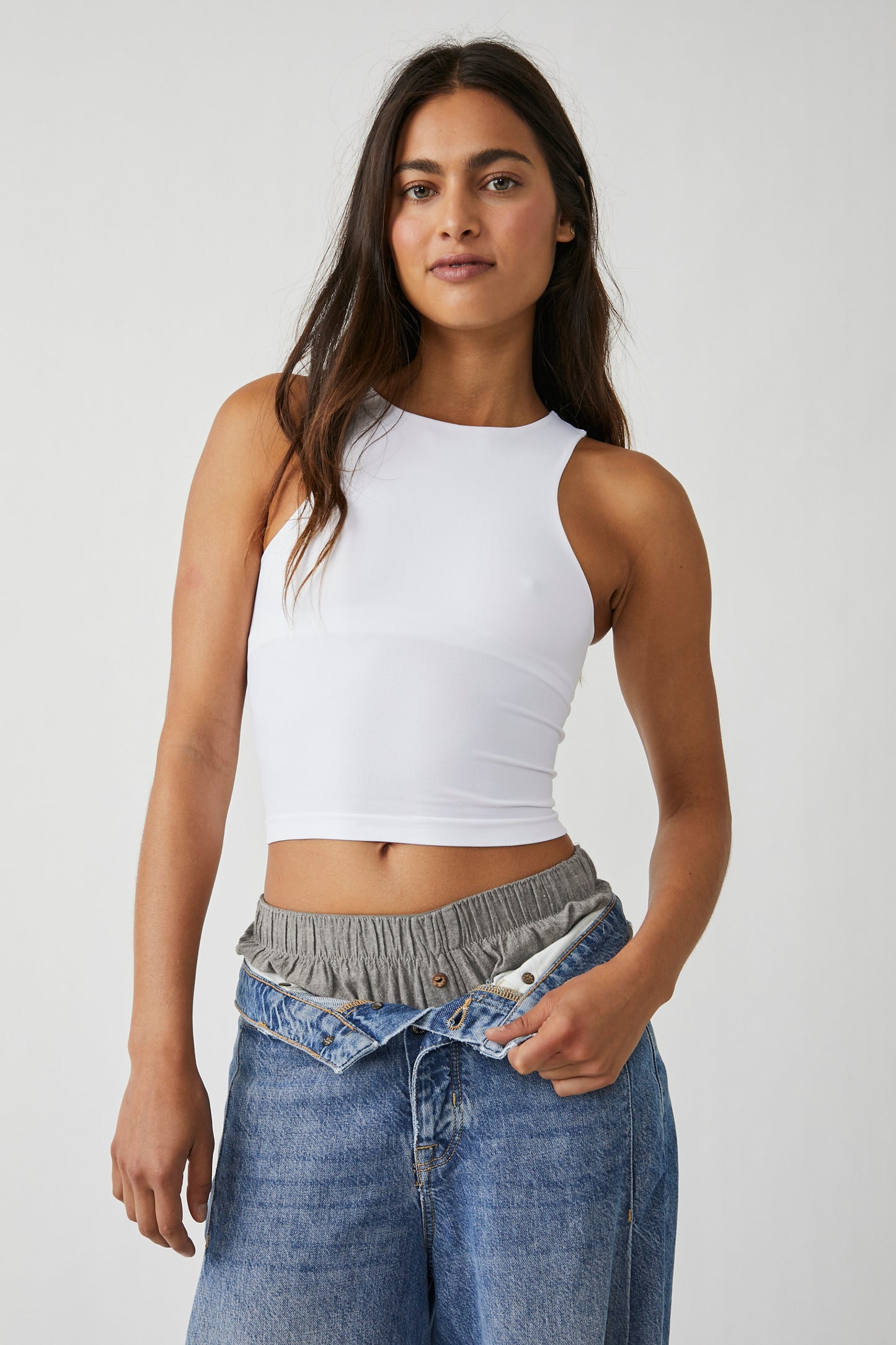 Free People Clean Lines Cami in White