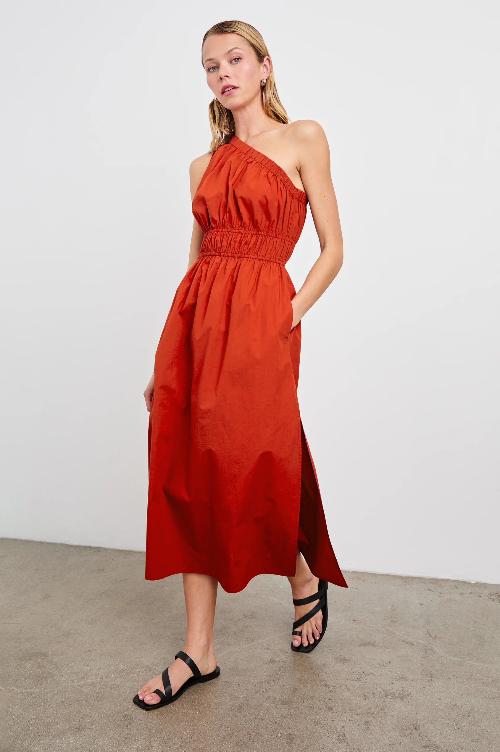 Rails Women's Selani Midi Dress - Orange - Size L - Terracotta Rails Women's Selani Midi Dress - Orange - Size L - Terracotta