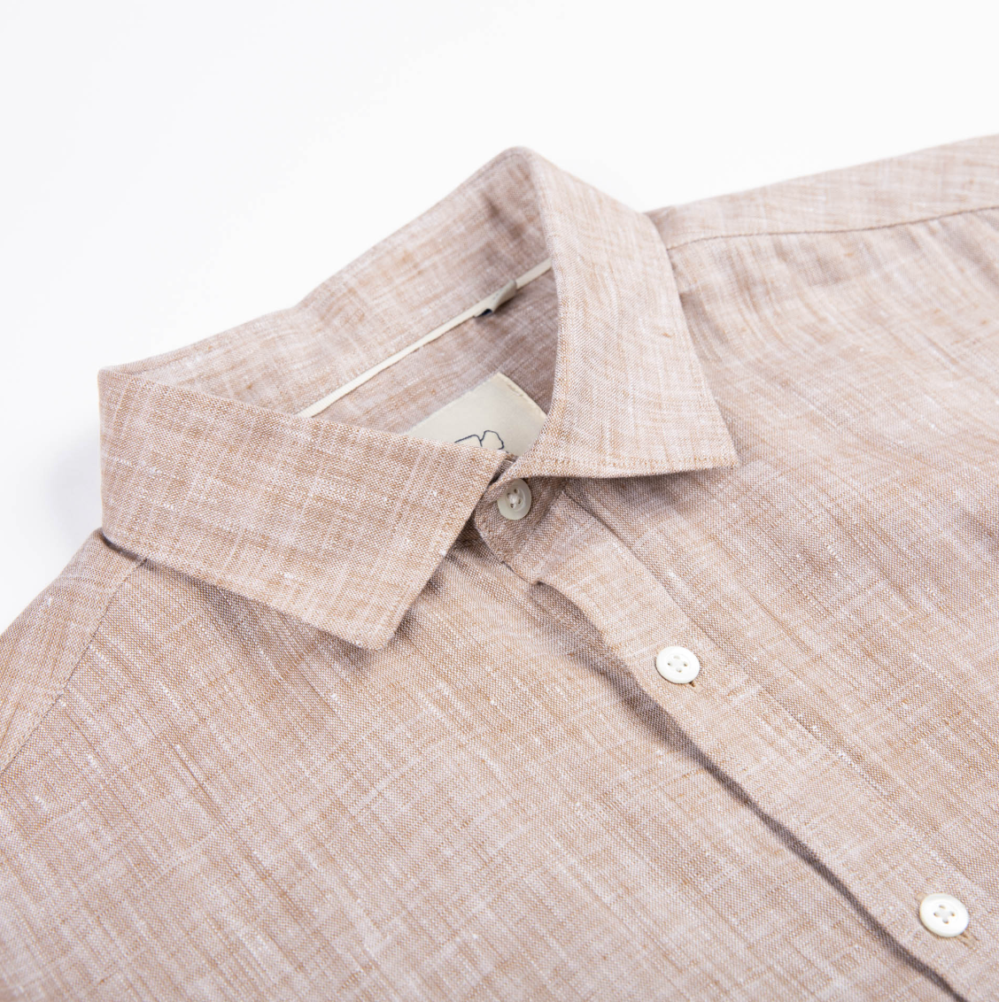 men's beige button up shirt