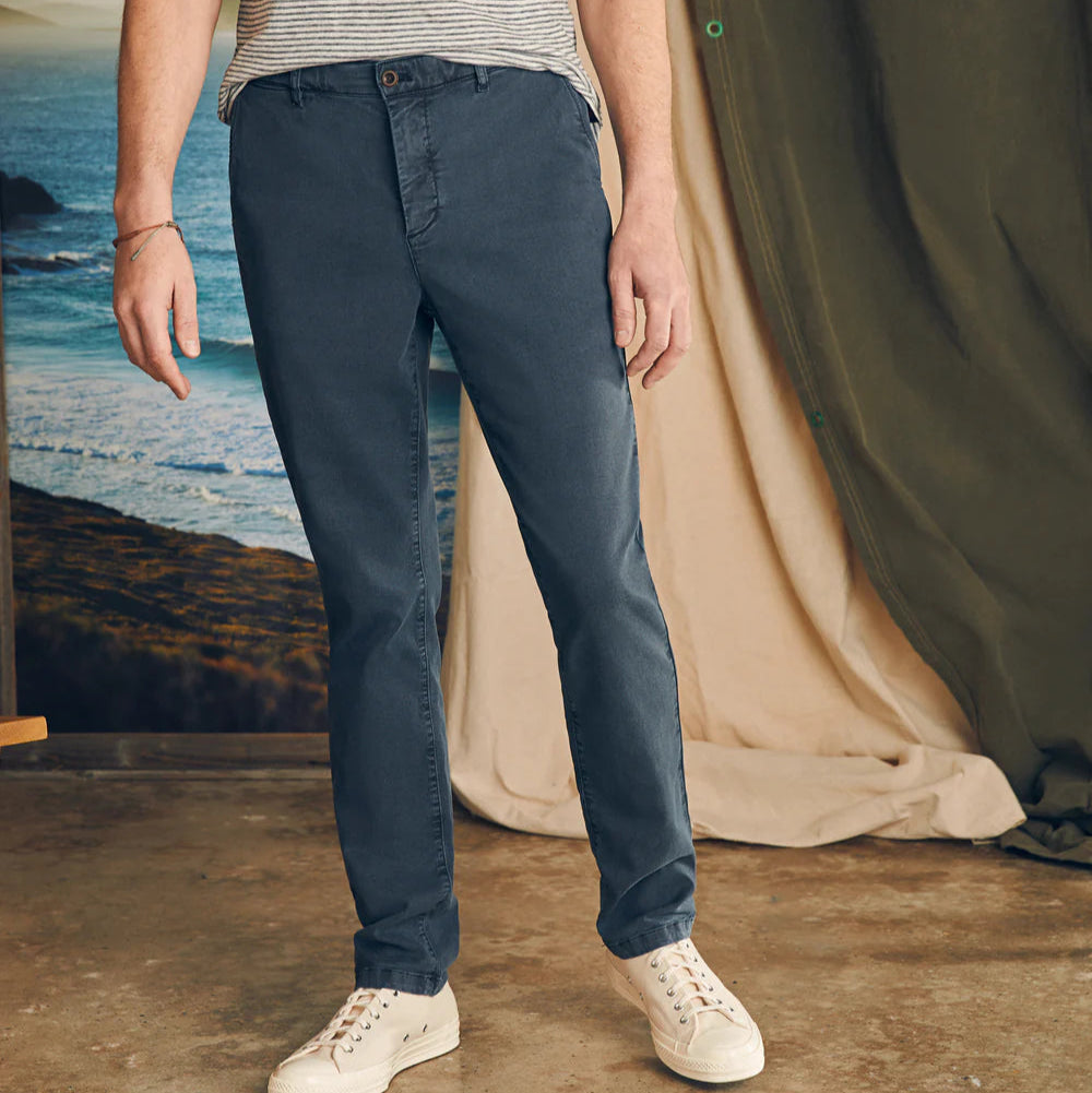 Faherty's Coastline Chino Pants in the color Blue Nights