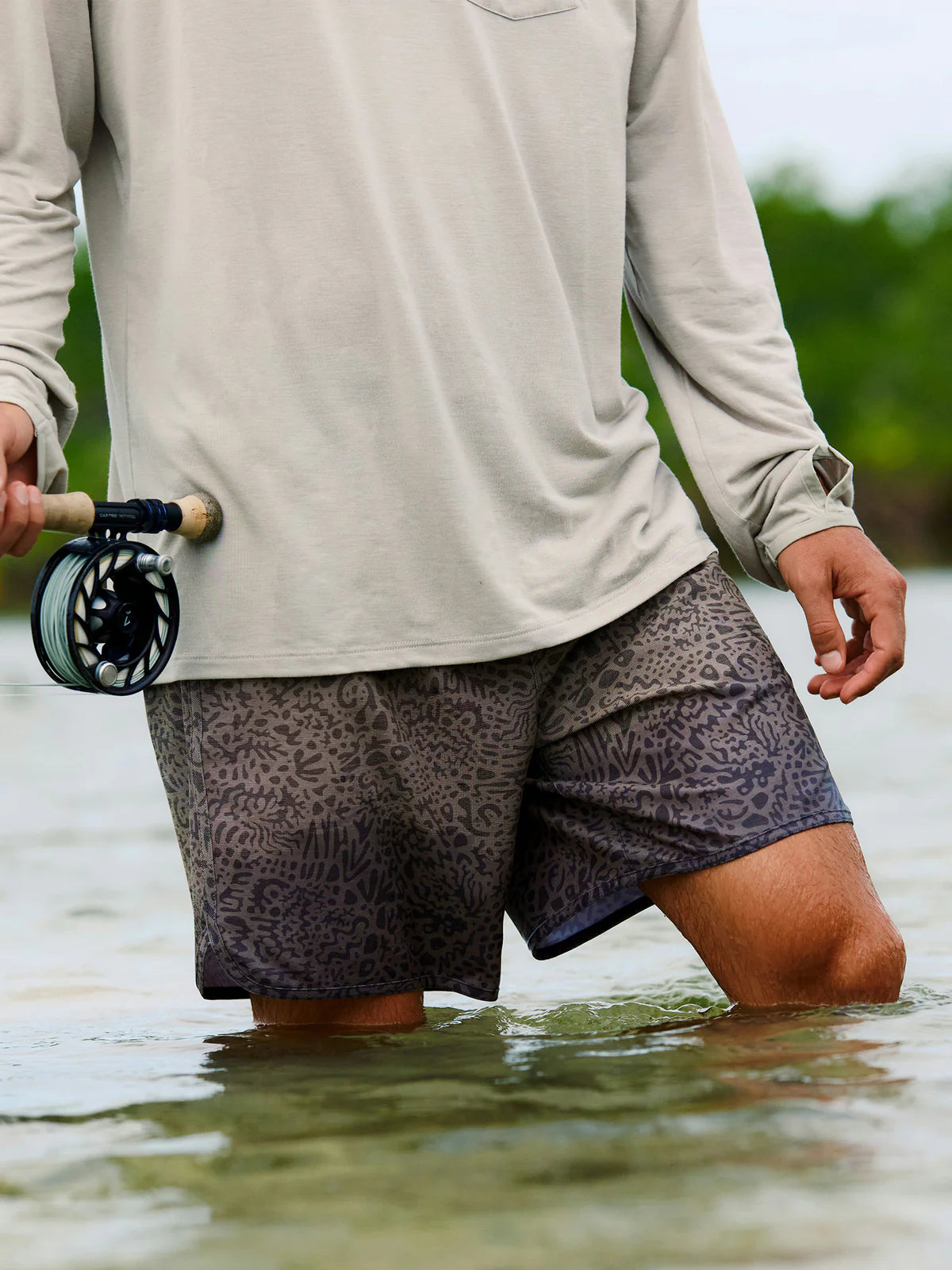 The Free Fly Men's Reverb Short features UPF 40+ sun protection for days spent by the water