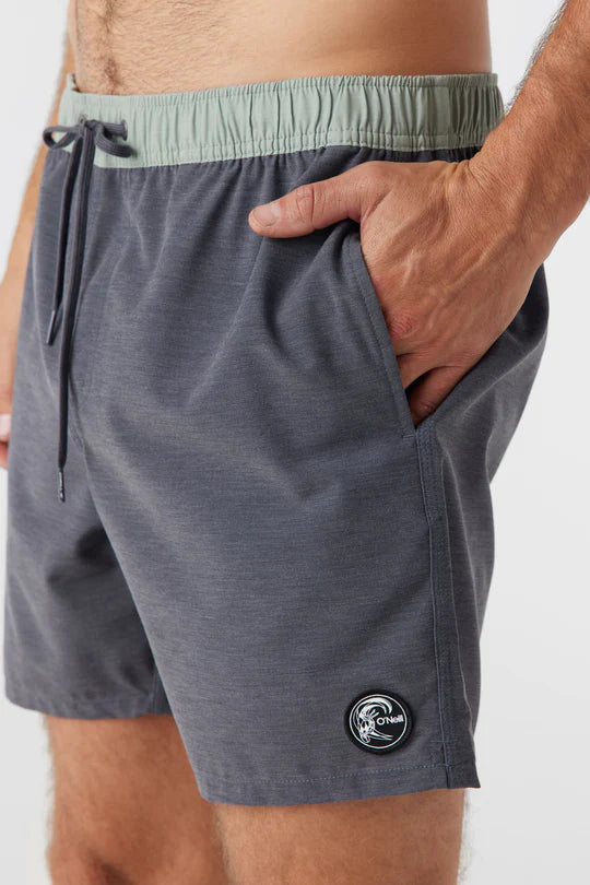O'Neill's Solid Volley 16" Boardshorts in the color Graphite