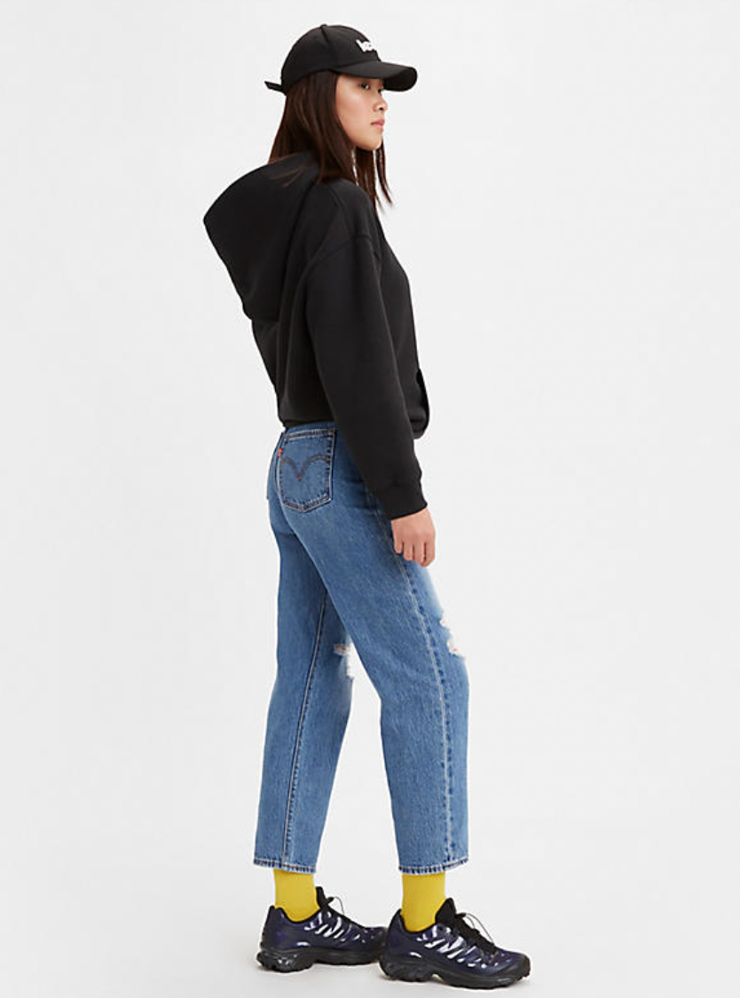Levi's Ribcage Straight Ankle Distressed Jeans