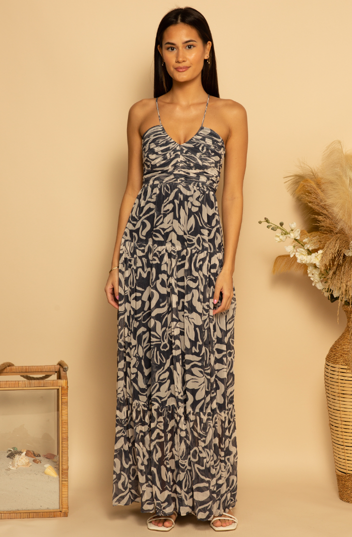 The Atlantic Blooms Mallorca Maxi Dress by Shore