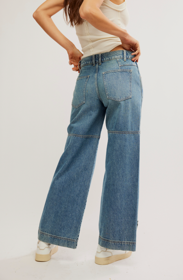 Free People Benji Relaxed Wide Leg Jeans
