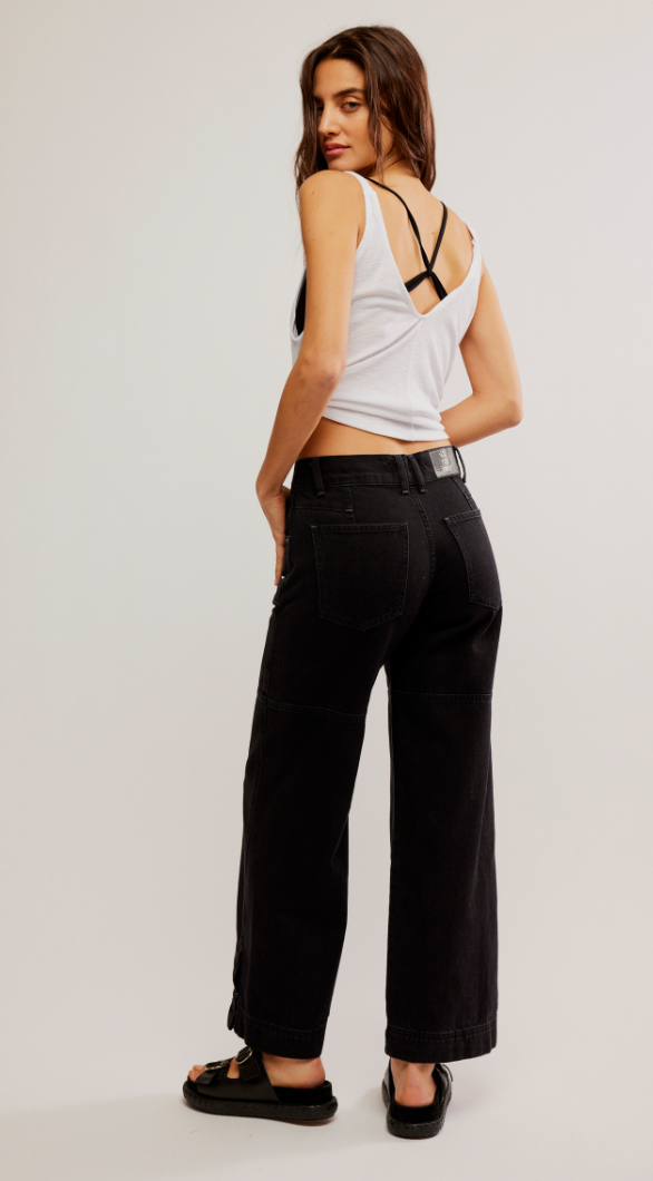 Free People Benji Relaxed Wide Leg Jeans
