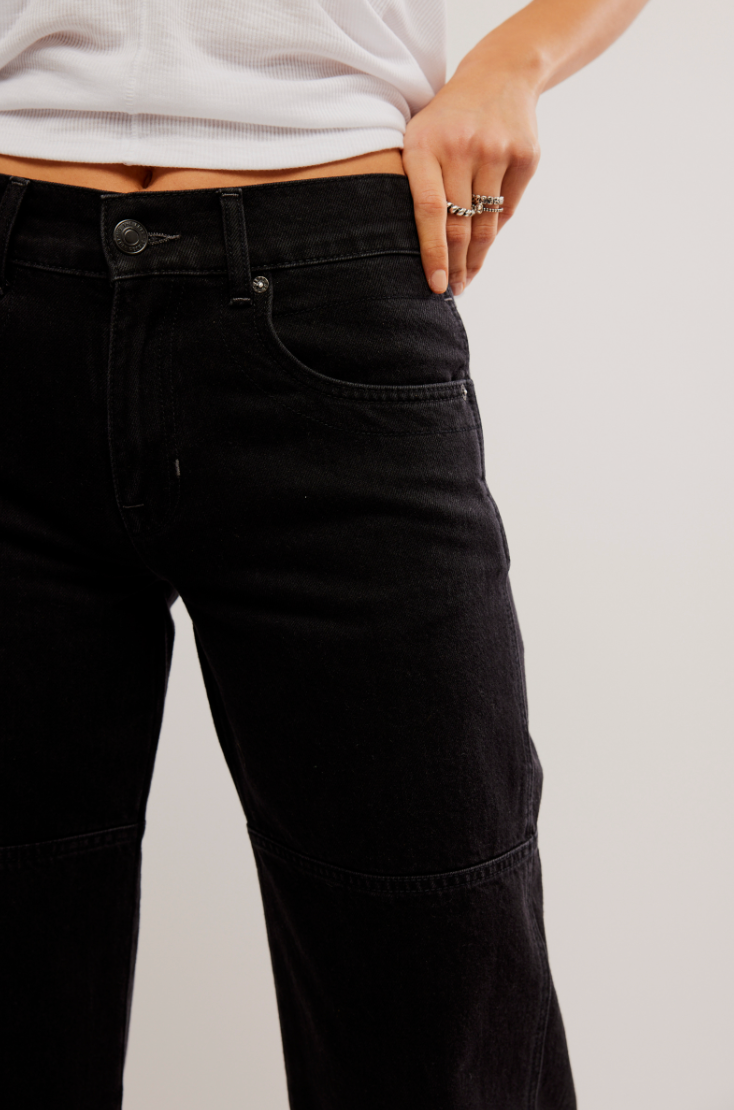 Free People Benji Relaxed Wide Leg Jeans