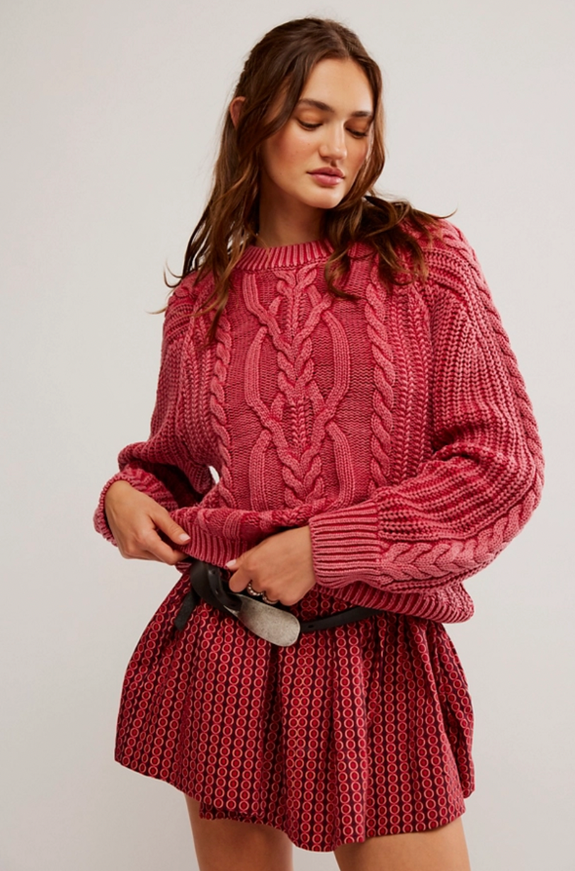 Free People Frankie Cable Sweater