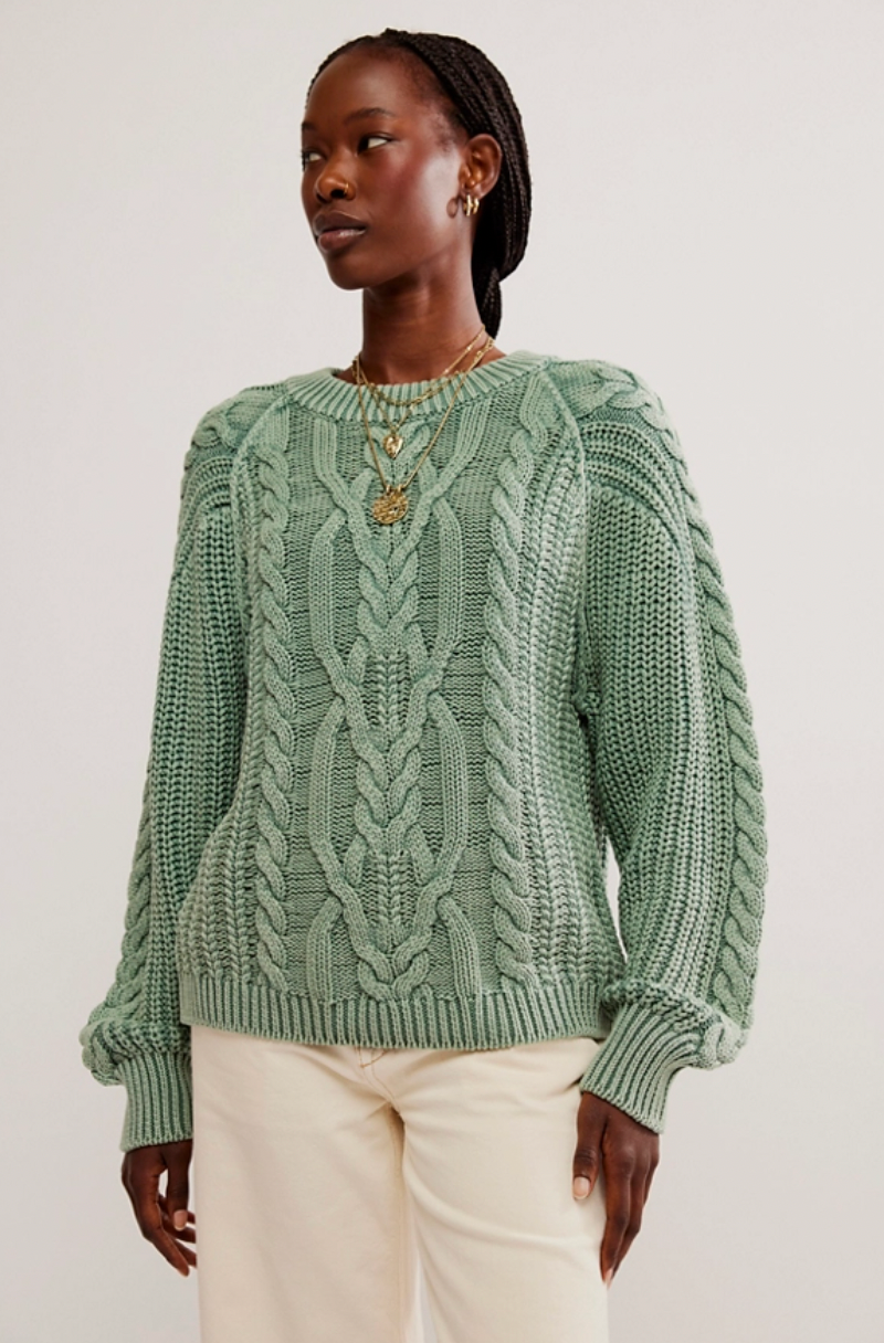 Free People Frankie Cable Sweater