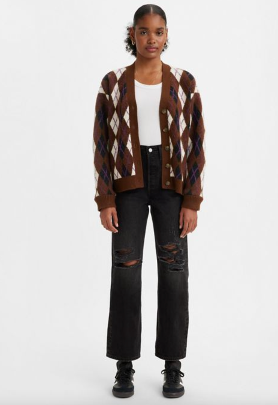 Levi's Ribcage Straight Ankle Distressed Jeans