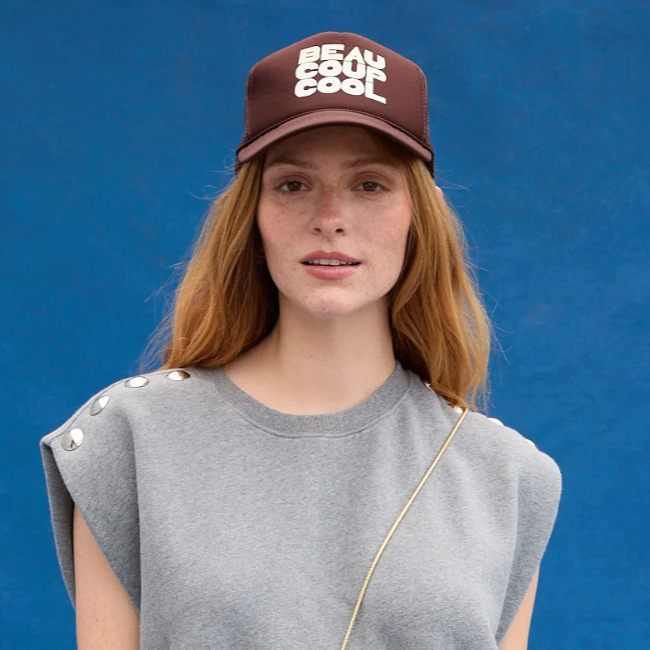Clare V. Chocolate Beaucoup Cool Trucker Hat