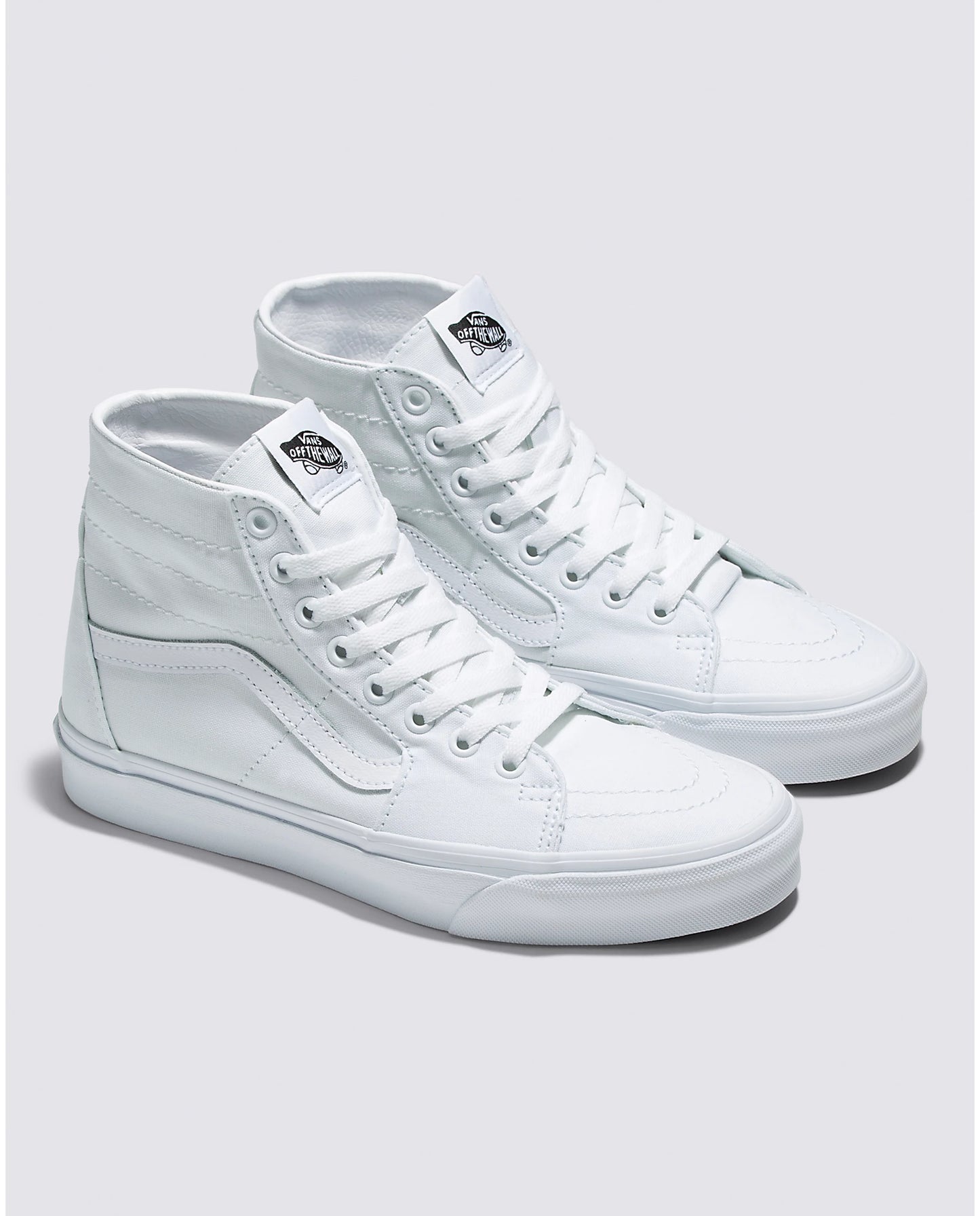 Embrace cool and classic footwear style with the Vans Sk8-Hi Tapered Canvas Sneakers in True White. Shop yours at Harbour Thread in Burlington, VT!