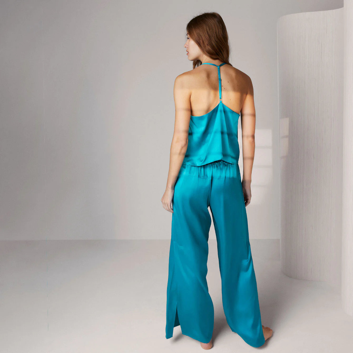 LUNYA Washable Silk Cami Pant Set - Slope Teal | Harbour Thread