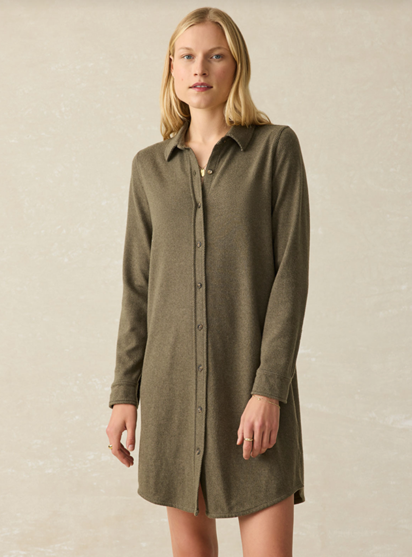 Faherty Legend Sweater Dress Olive / Xs