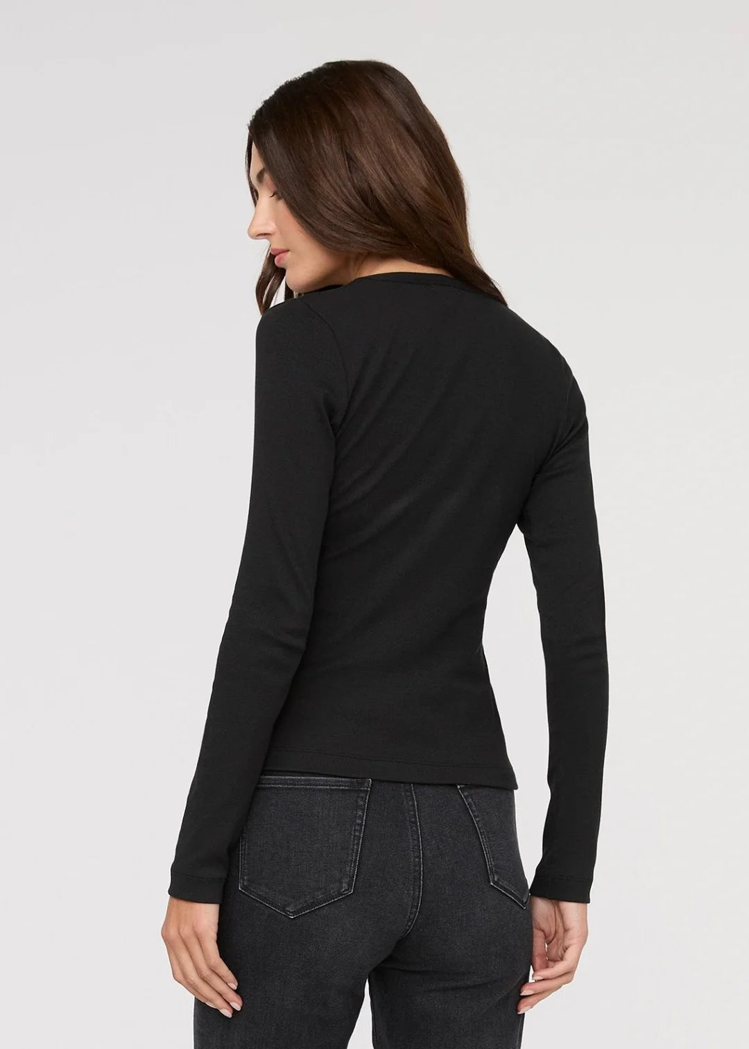 Black long sleeve top for women