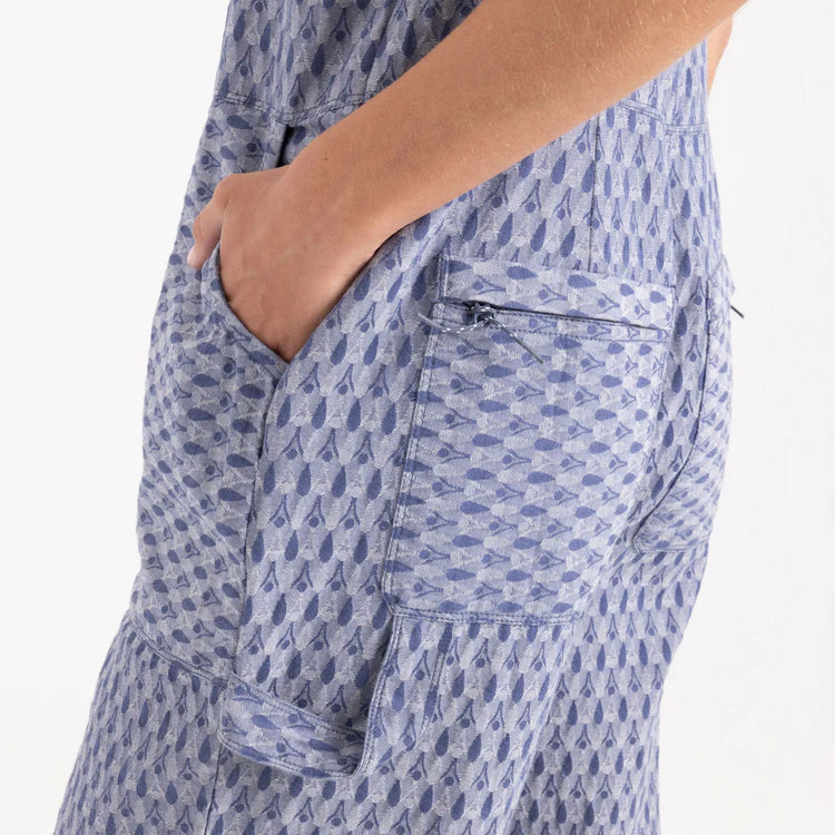 The Roark Paseo Overall Jumpsuit features utility pockets and tool loop