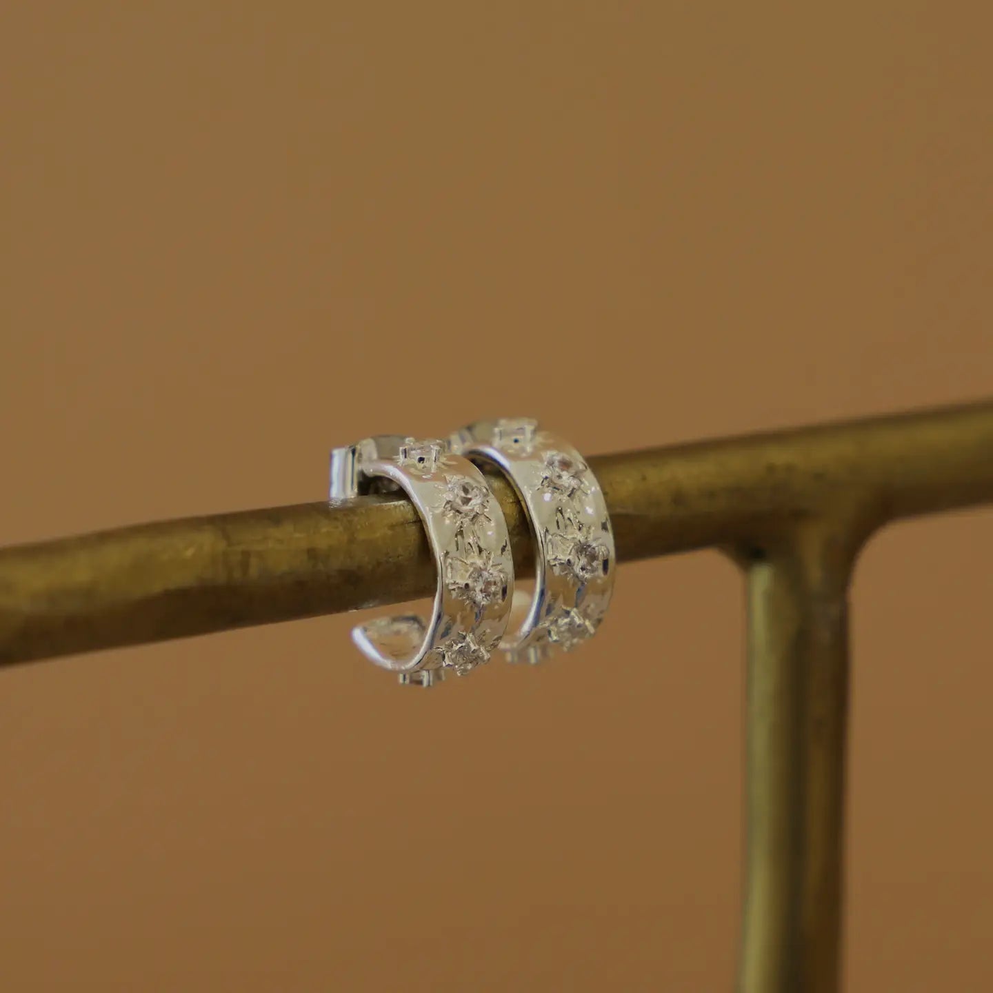 Shop the CZ Star Thick Hoops by Katie Waltman Jewelry at Harbour Thread boutique in Burlington, VT.