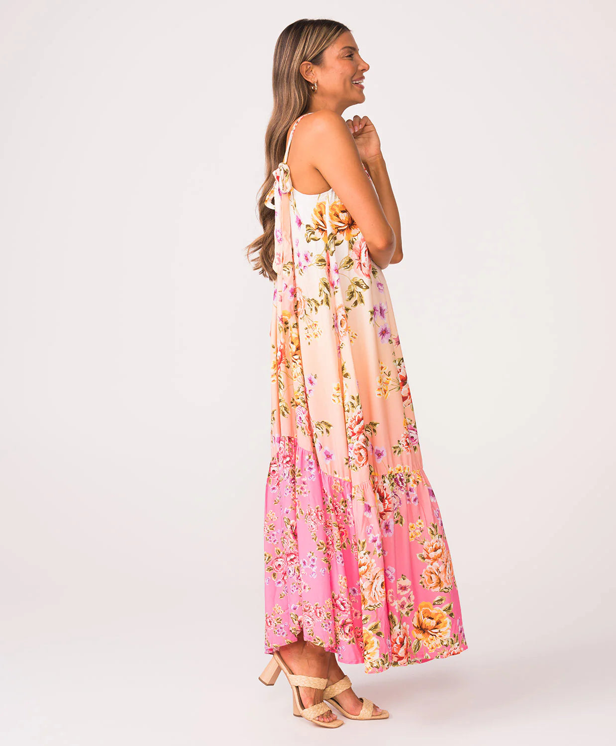 Women's relaxed fit floral maxi dress