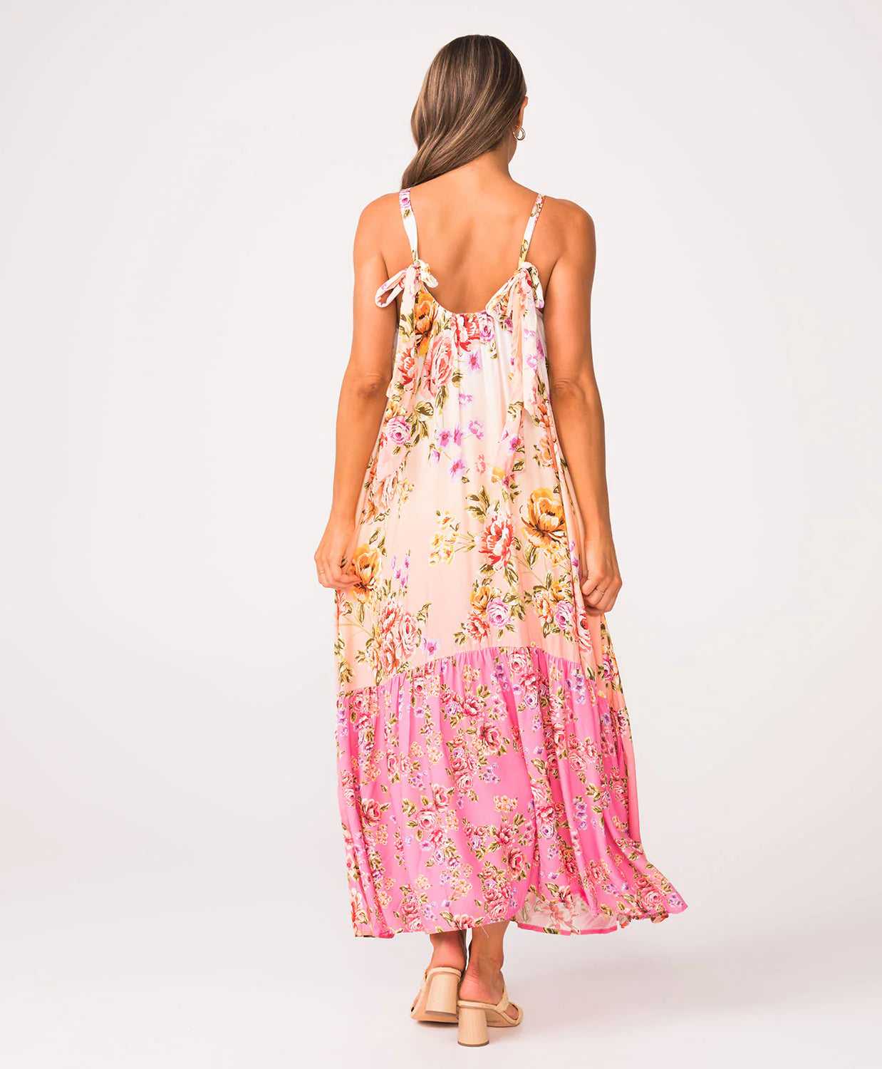 Women's pink floral maxi dress from PQ Swim