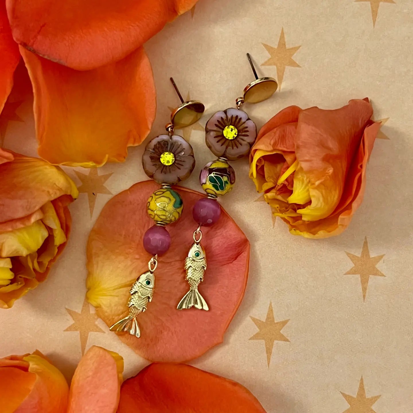 Shop the Plumeria Earrings by Sandrine France Studio at Harbour Thread