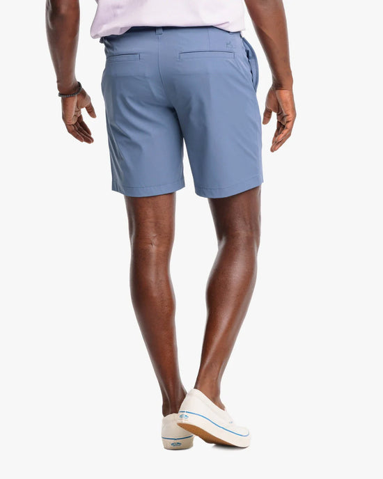 Back view of Southern Tide's brrr°®-die 8" Performance Short in the color Dark Seas