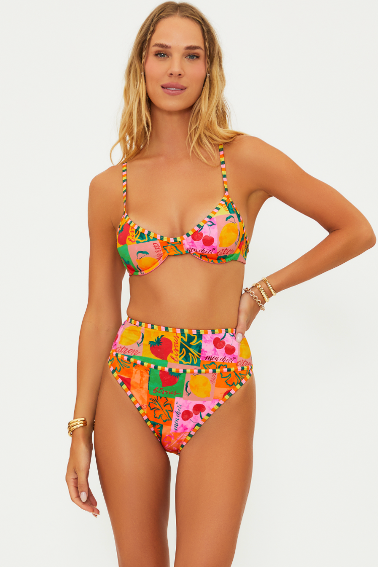 Enjoy effortlessly cool swim style with the bold and beautiful Carlotta Bikini Bottoms from Beach Riot, now available at Harbour Thread women's boutique