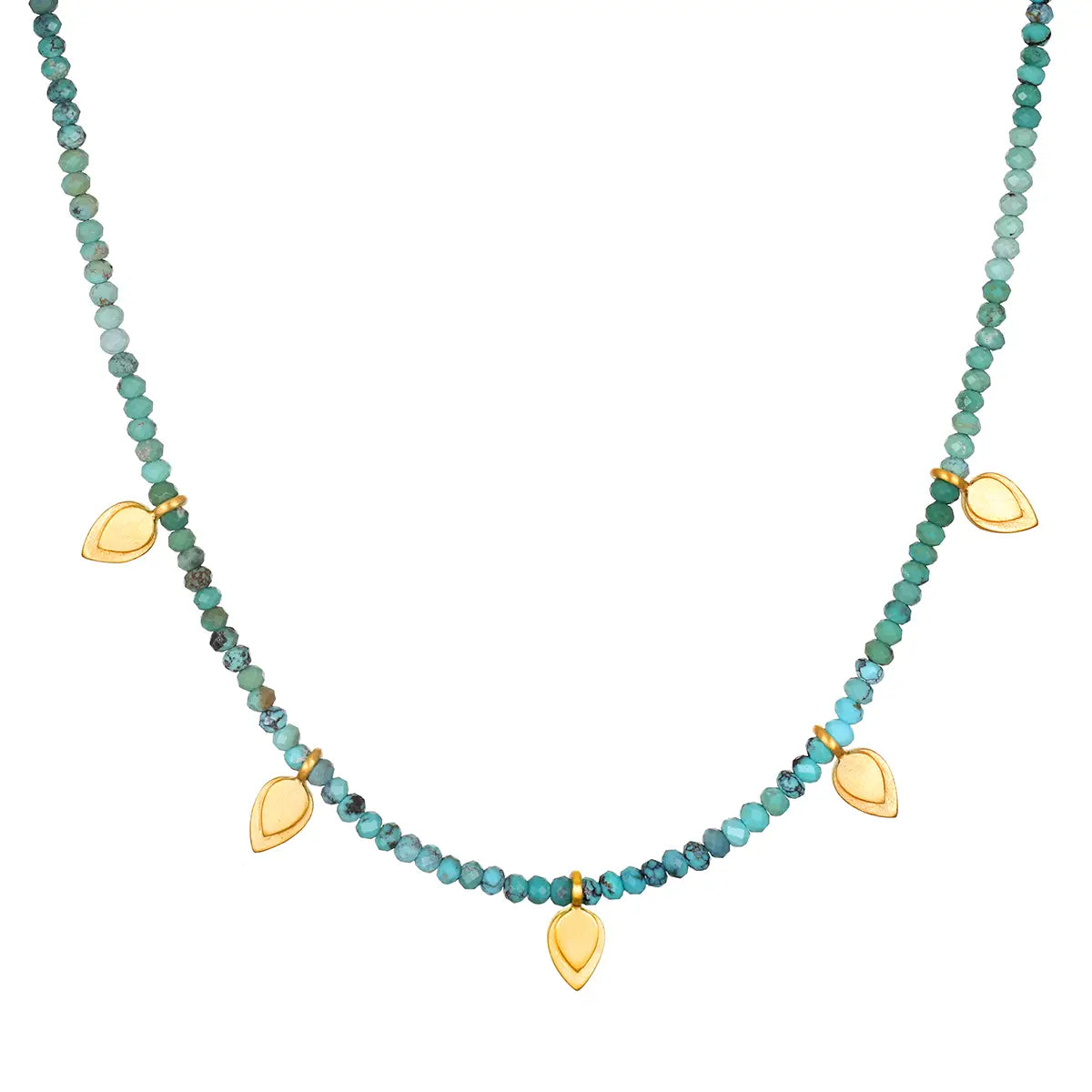 The Satya Jewelry Emerging Hope Turquoise Petal Choker Necklace