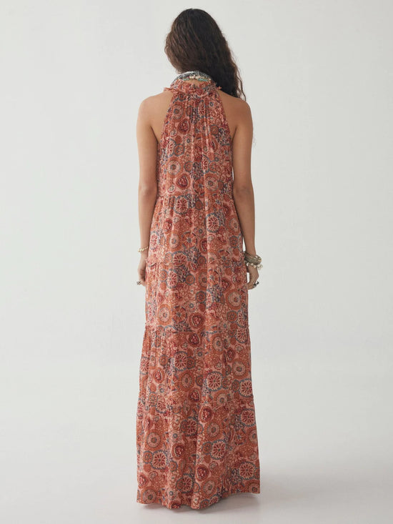 Back view of the Charlotte Sleeveless Maxi Dress by Maison Hotel