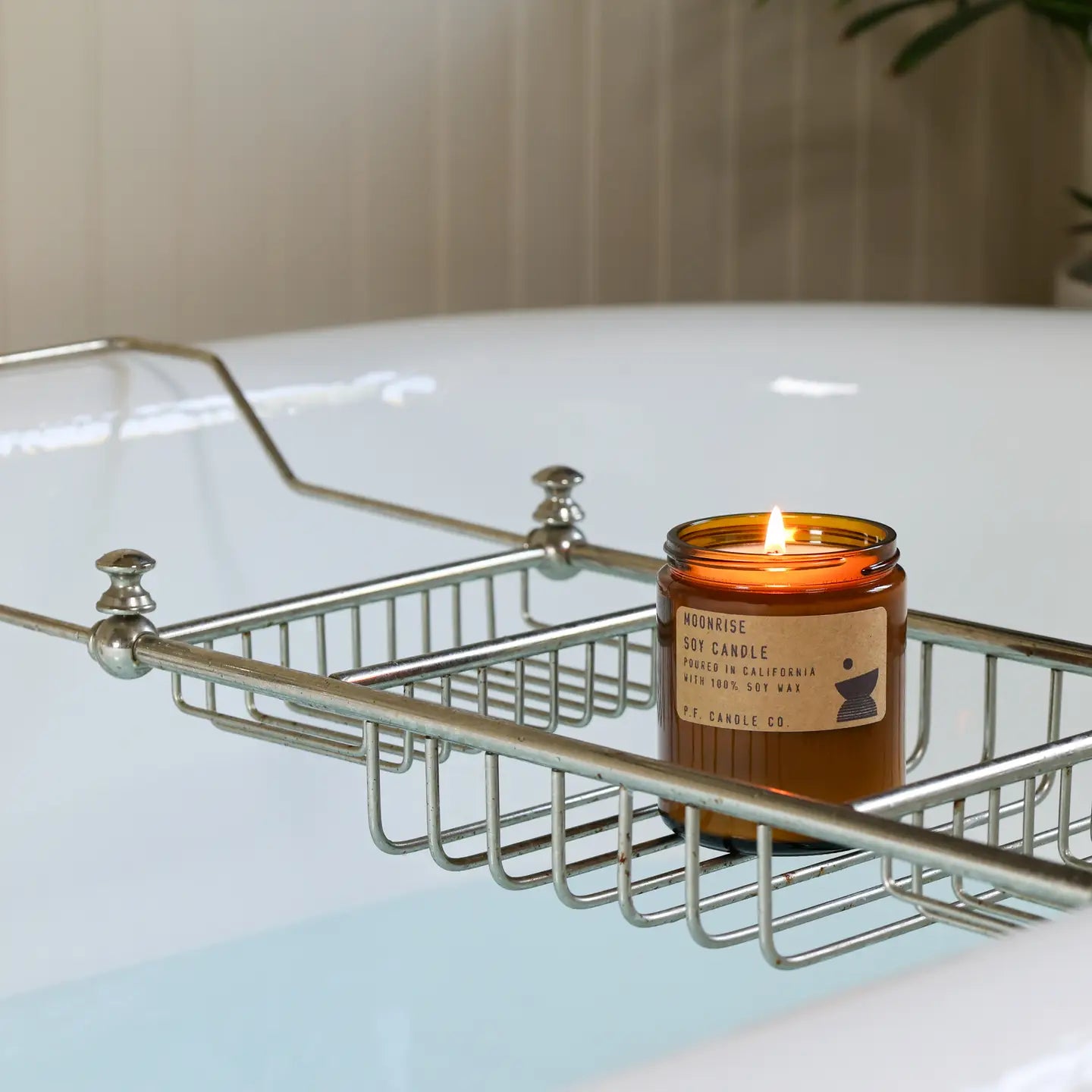 Elevate your space with the 7.2 oz Moonrise Soy Candle by P.F. Candle Co., available at Harbour Thread boutique!