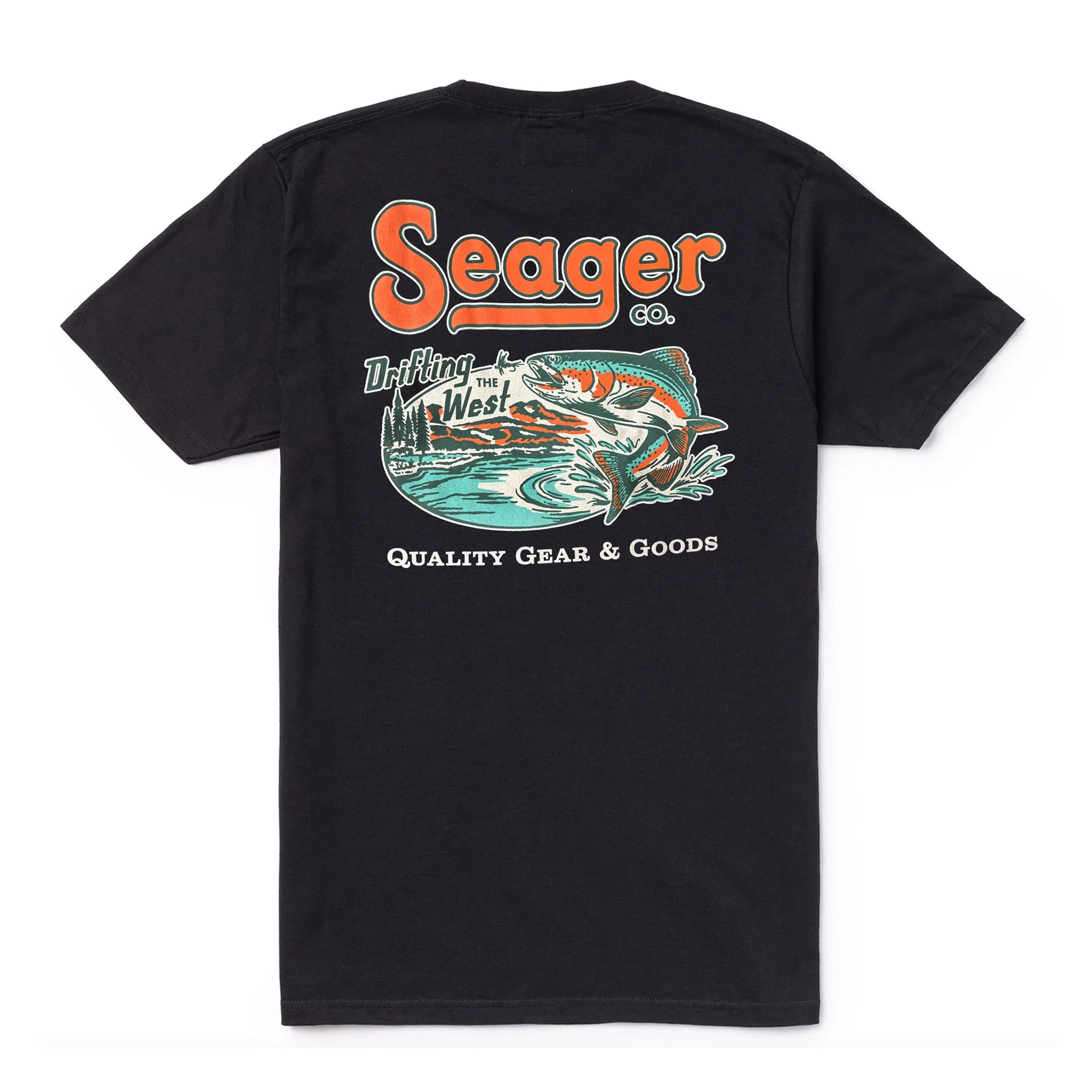 Seager Drifting The West Tee - Black | Harbour Thread