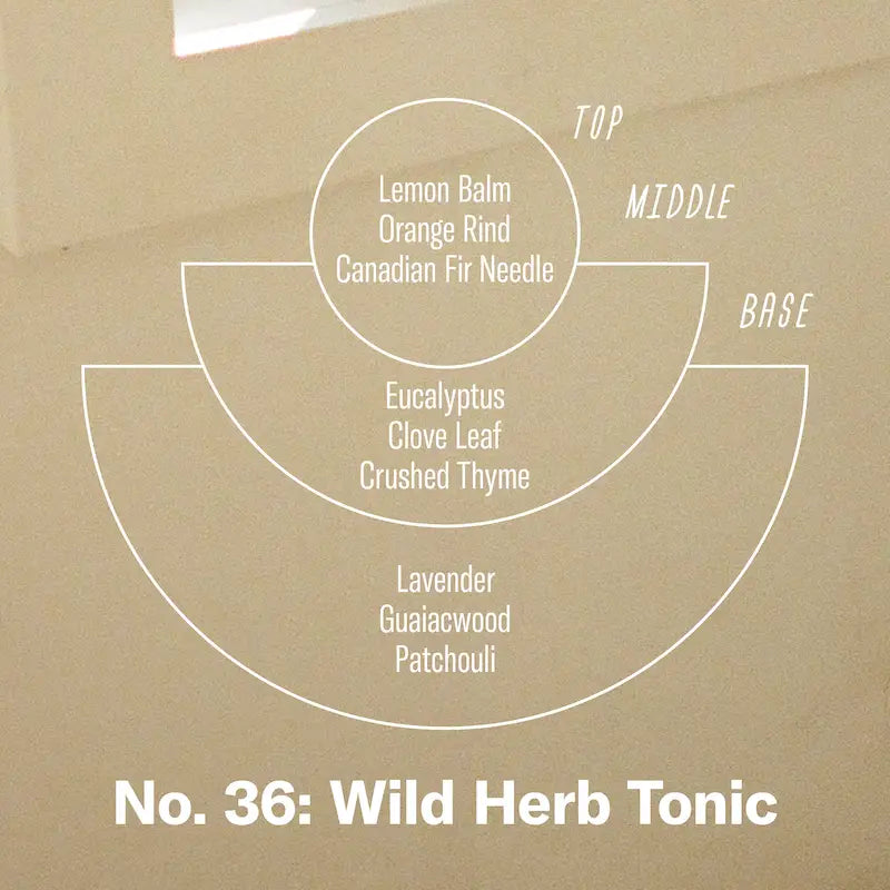 Enjoy earthy scents with the Wild Herb Tonic soy candle