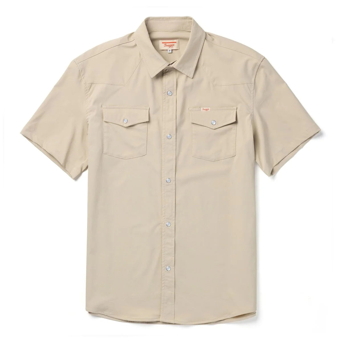 The Seager El Ranchero Short Sleeve Shirt in the color Stone