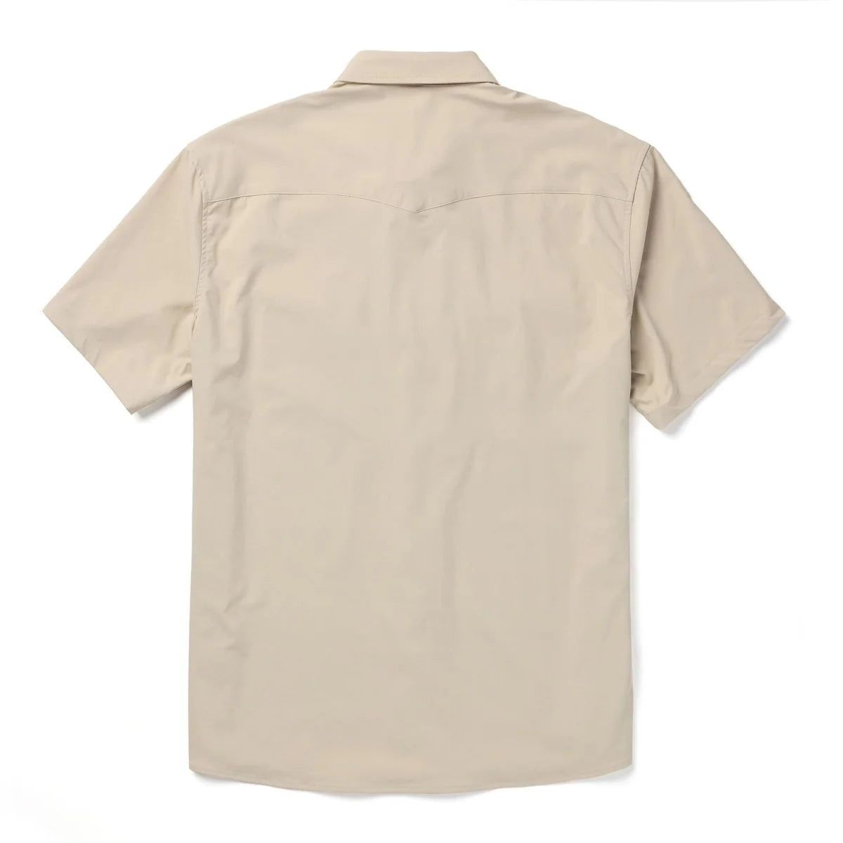 Short sleeve men's shirt with back yoking