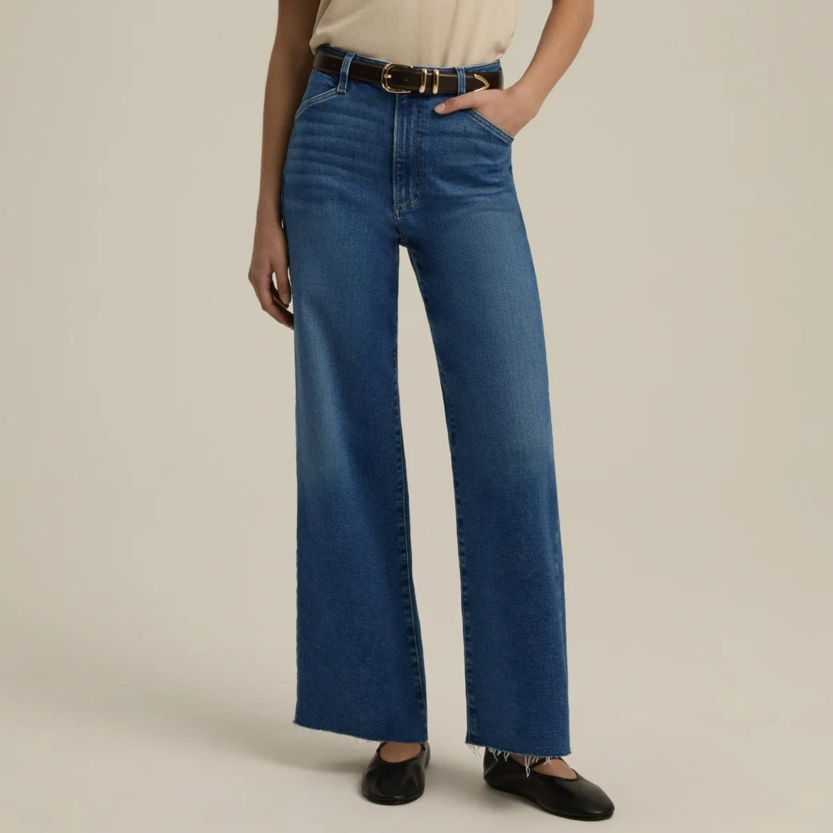 Favorite Daughter Mischa Super High Rise Wide Leg Ankle