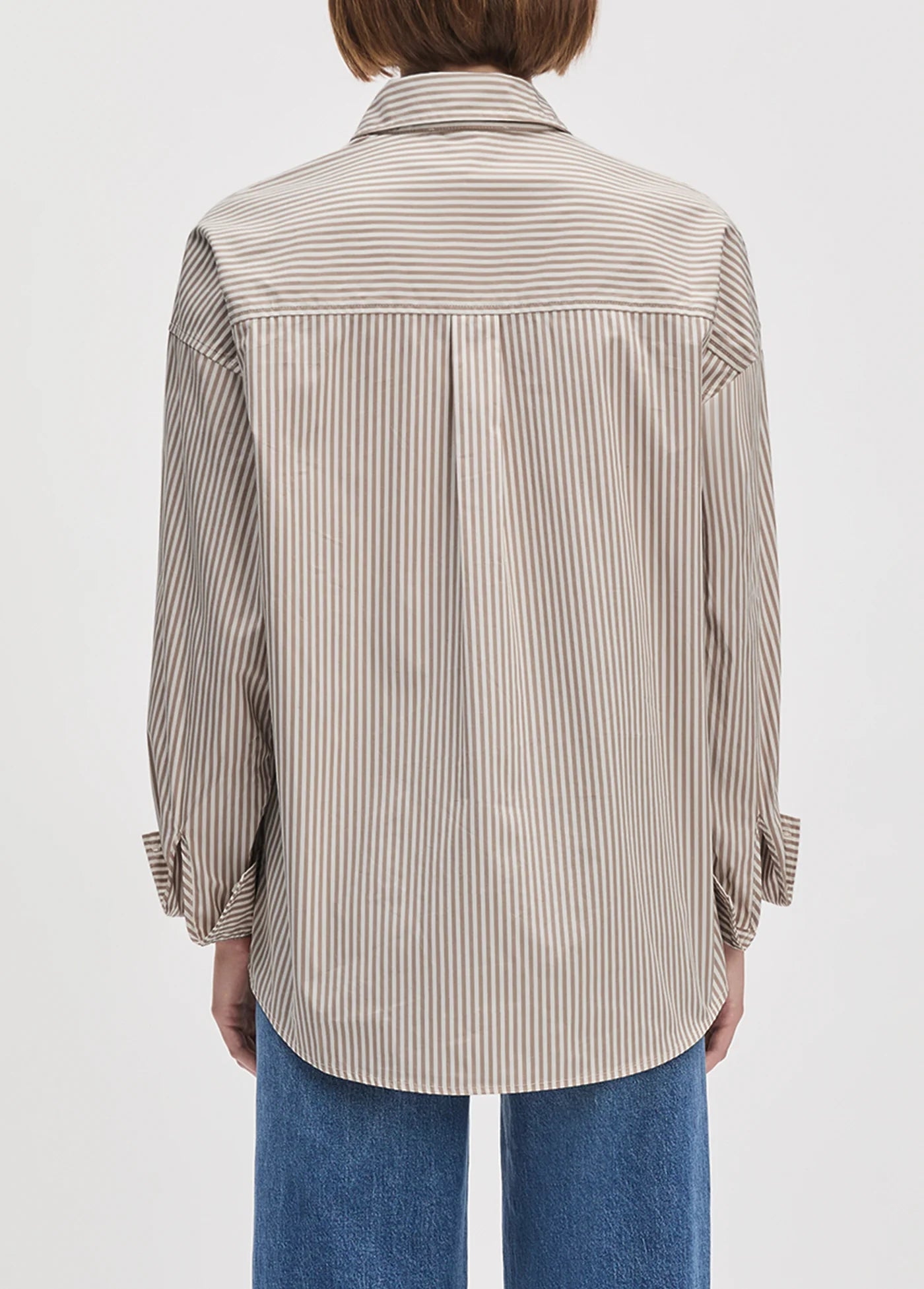 Favorite Daughter The Beau Shirt in Mocha Stripe