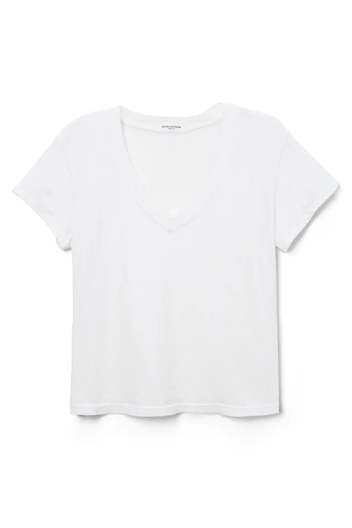 Perfect White Tee Hendrix Boxy V Neck Tee