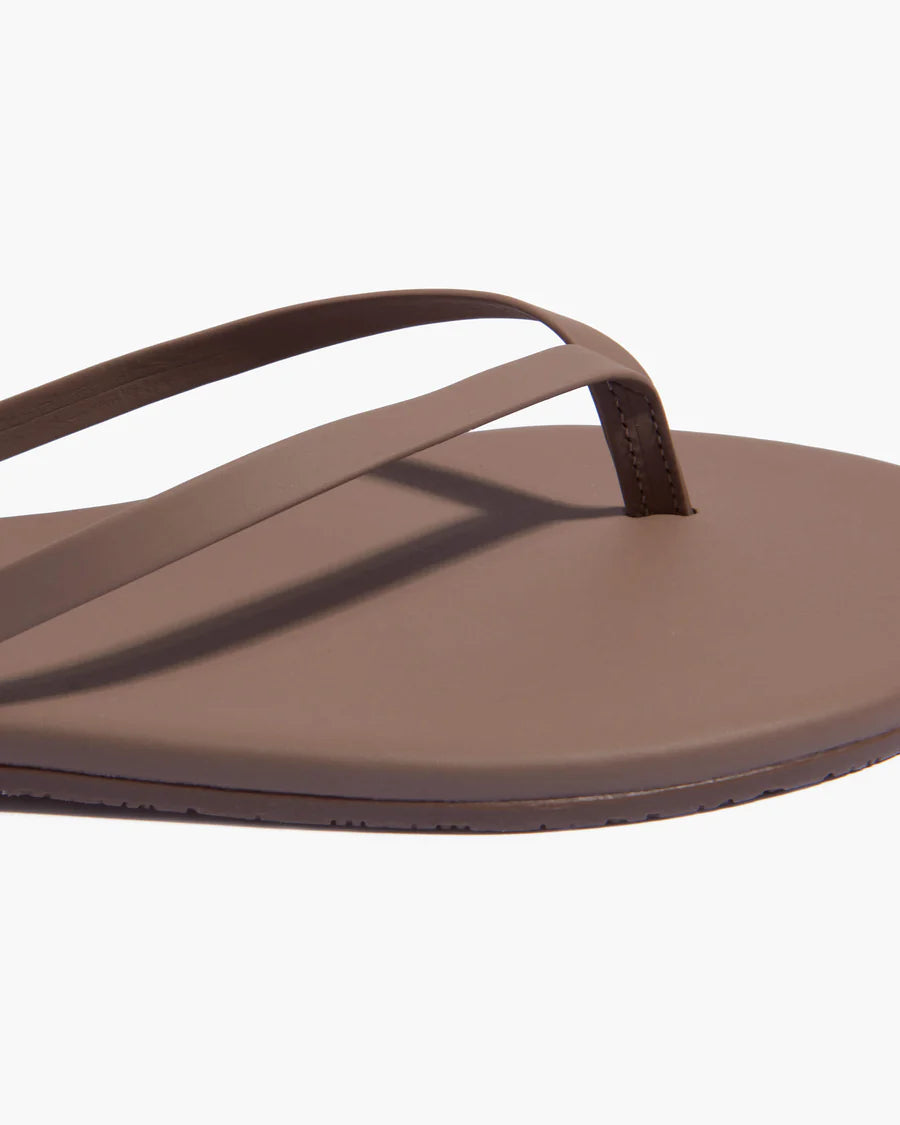 Brown flip flops