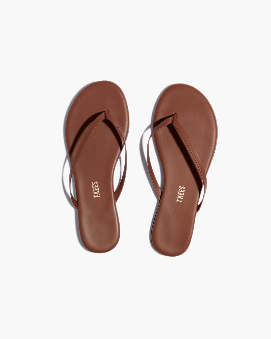 Dark brown Foundations Matte Flip Flops by TKEES